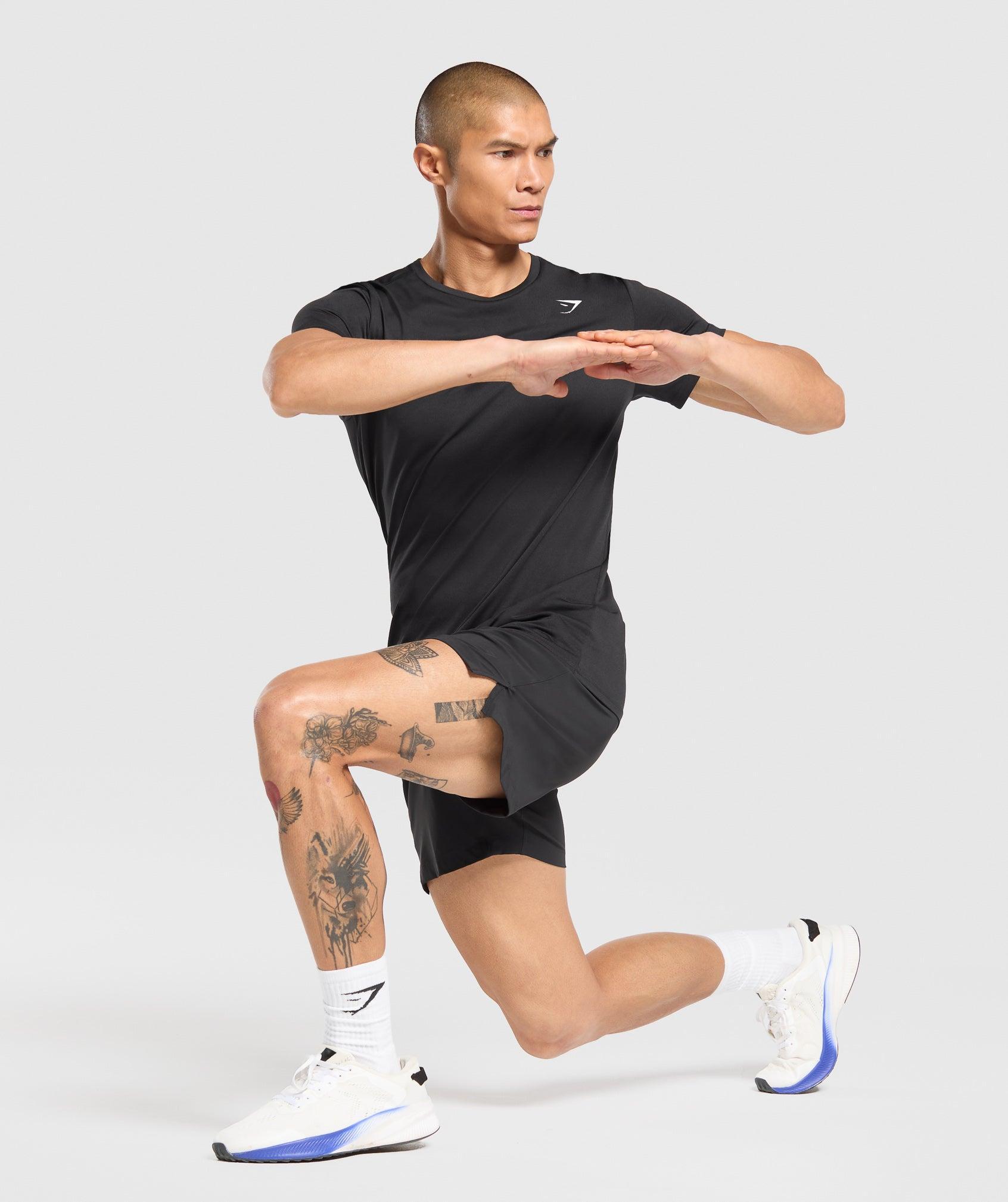 Gymshark Hybrid 6" Shorts - Black Male Product Image