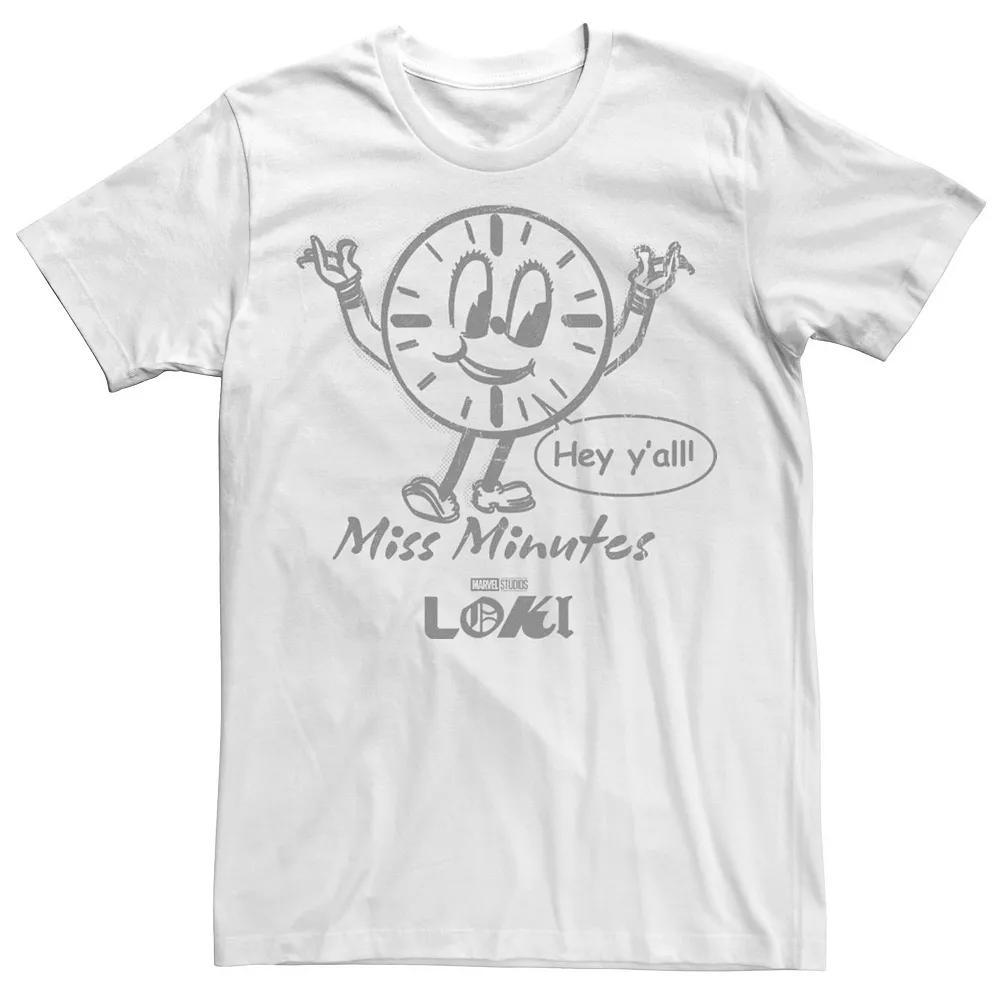 Men's Marvel Loki Miss Minutes Outline Tee, Size: XS, White Product Image