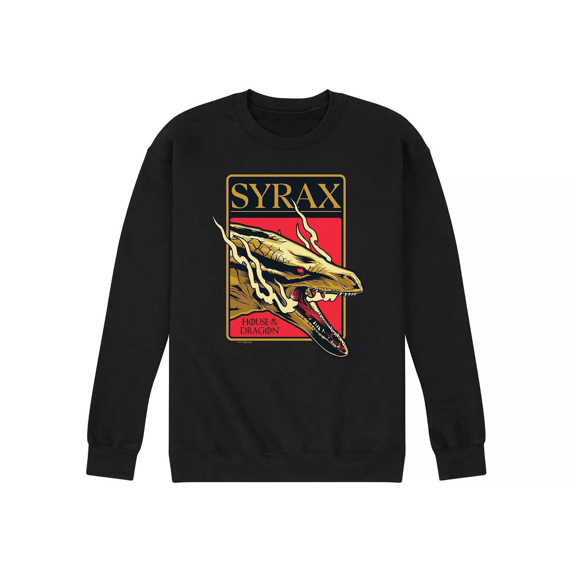 Mens House Of Dragon Syrax Badge Fleece Sweatshirt Blue Product Image