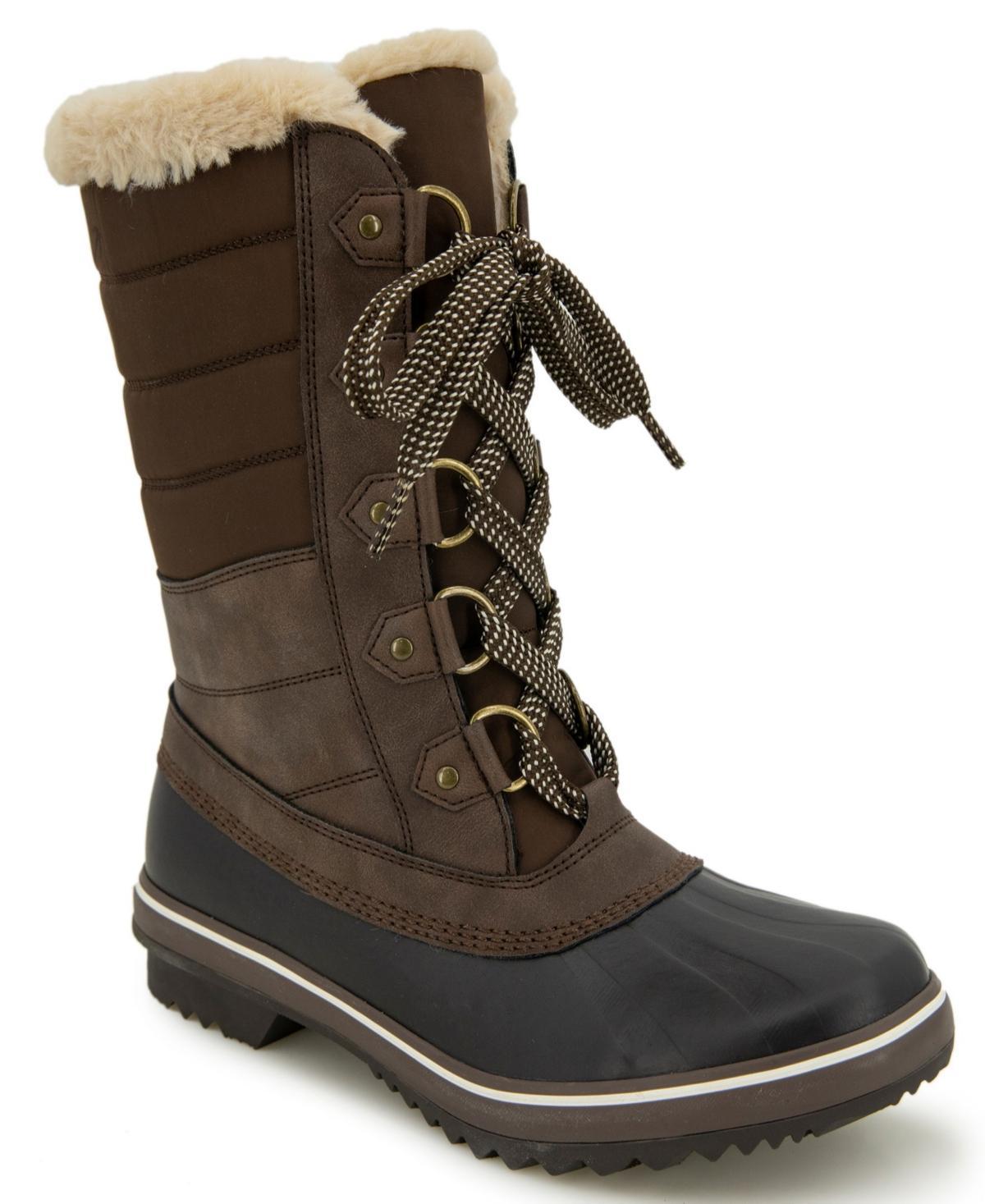 Jbu Womens Siberia Waterproof Lace-Up Quilted Cold-Weather Boots Product Image