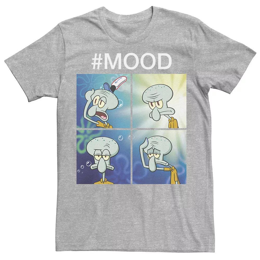 Men's Nickelodeon SpongeBob SquarePants Squidward Mood Graphic Tee, Size: Small, Athletic Grey Product Image