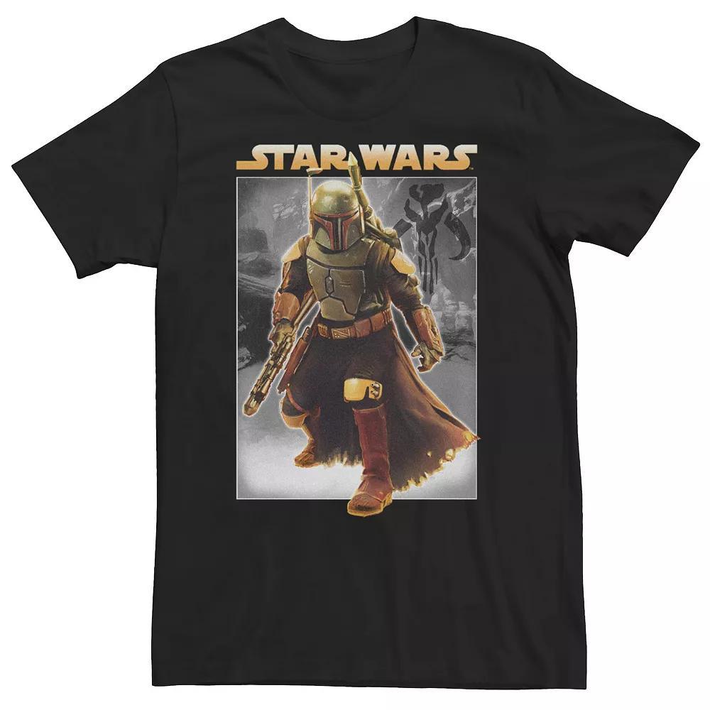 Big & Tall Star Wars Book Of Boba Fett Hunter For Hire Pose Tee, Men's, Size: 3XL, Black Product Image