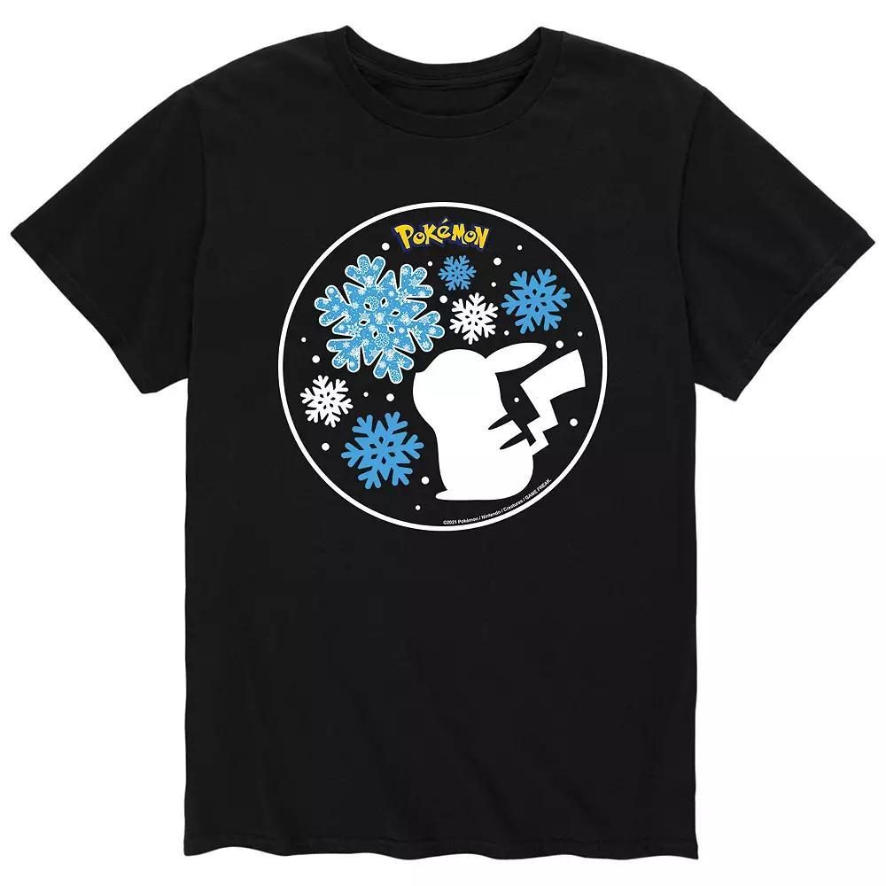Big & Tall Pokemon Snowflake Pikachu Tee, Mens Product Image