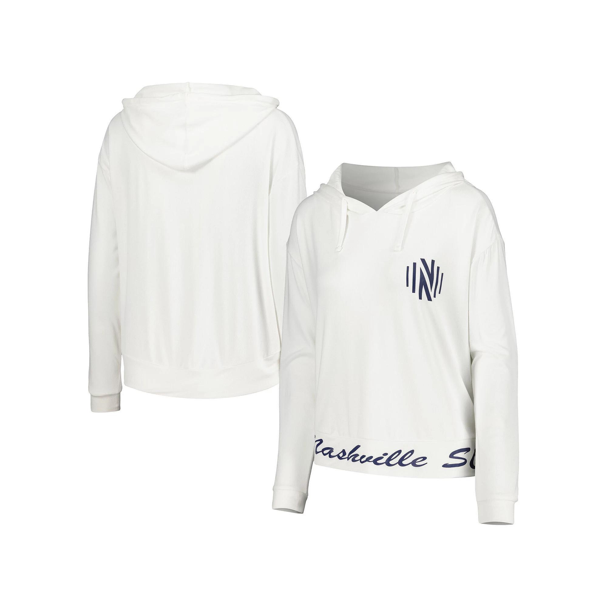 Women's Concepts Sport White Nashville SC Accord Hoodie Long Sleeve Top, Size: XL, Mls White Product Image
