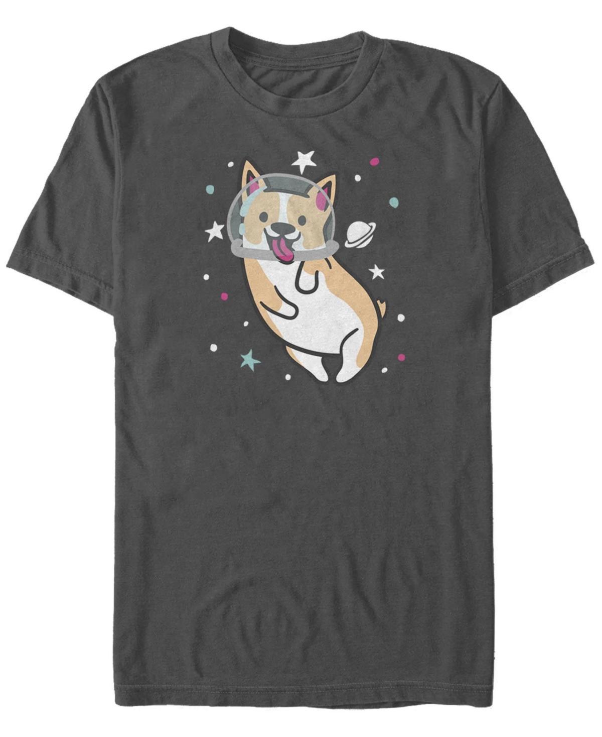 Men's Space Corgi Graphic Tee, Size: 3XL, Grey Product Image