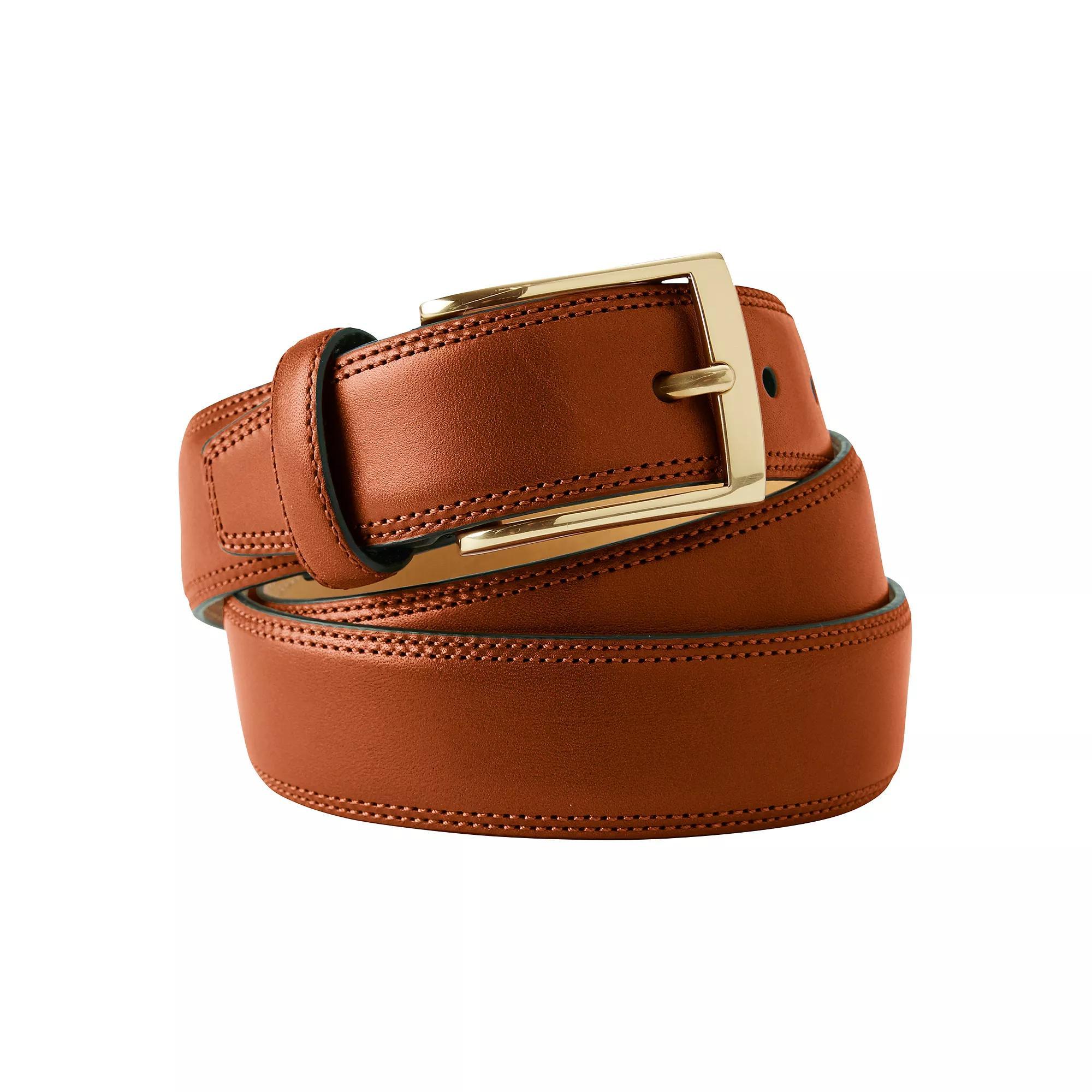 Men's Lands' End Big Glove Leather Belt, Size: 52, Brown Product Image