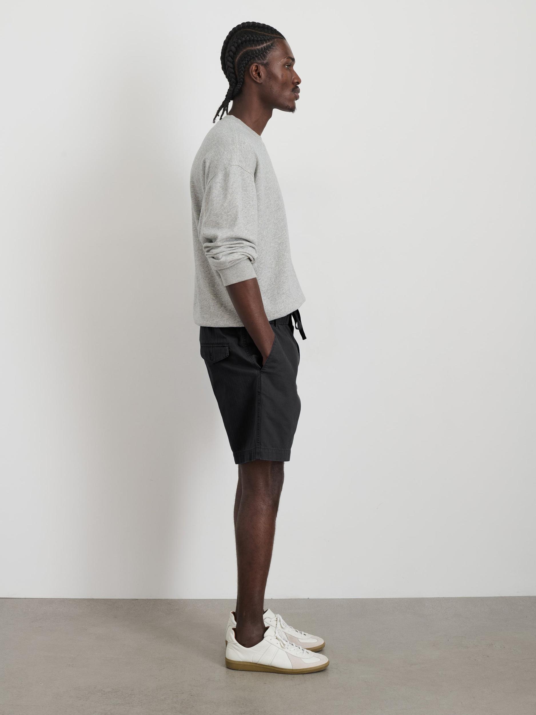 Pull On Short In Cotton Herringbone Product Image