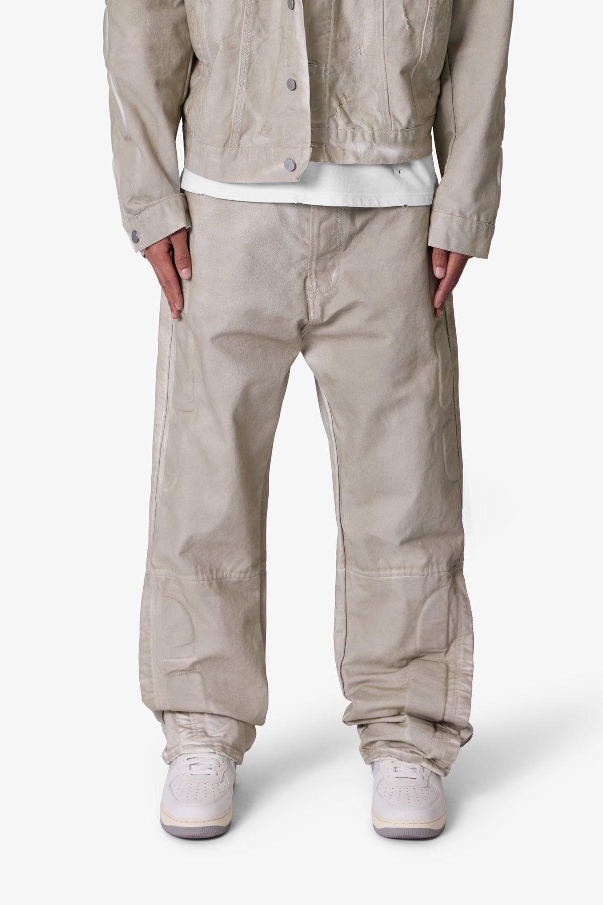 Ultra Baggy Moto Denim - Off White Product Image