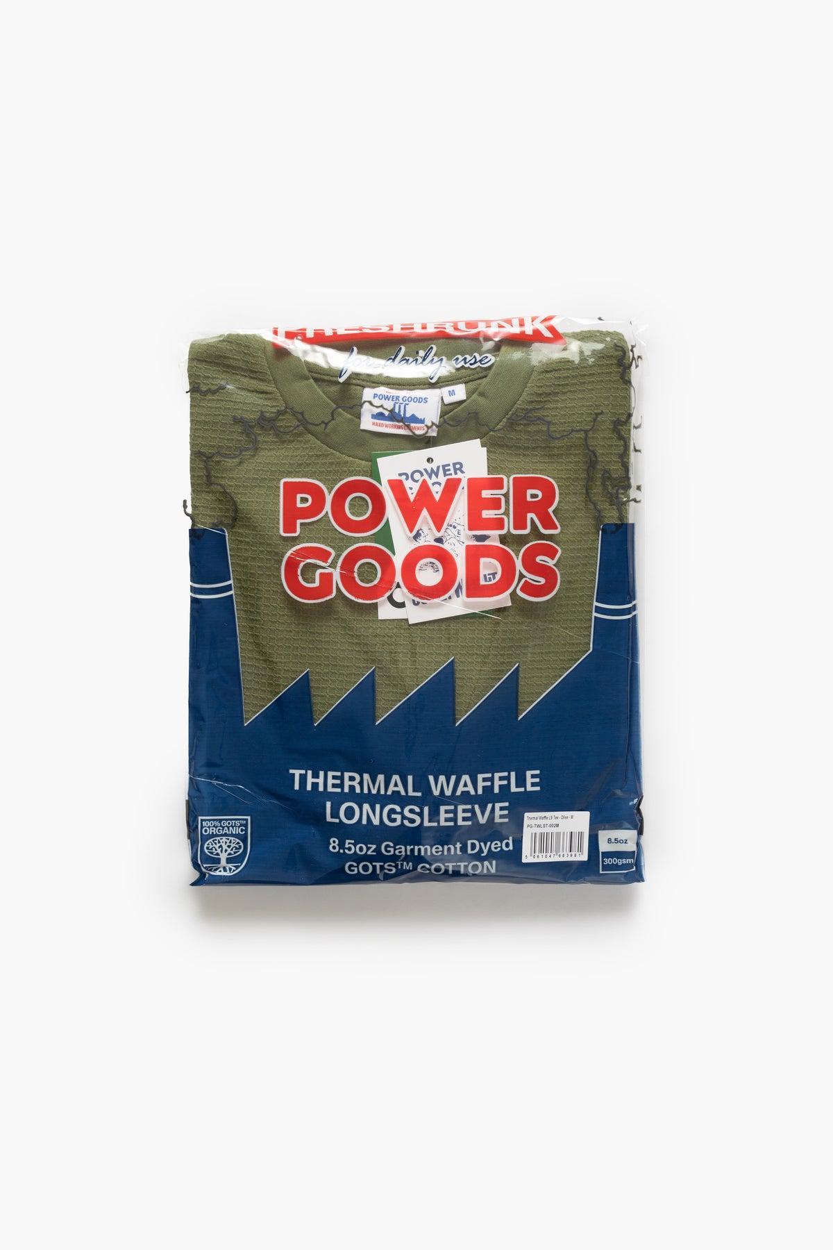 Power Goods - Thermal Waffle Long Sleeve Tee - Olive Product Image