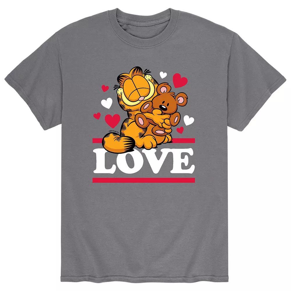 Mens Garfield Love Garfield Tee Grey Product Image