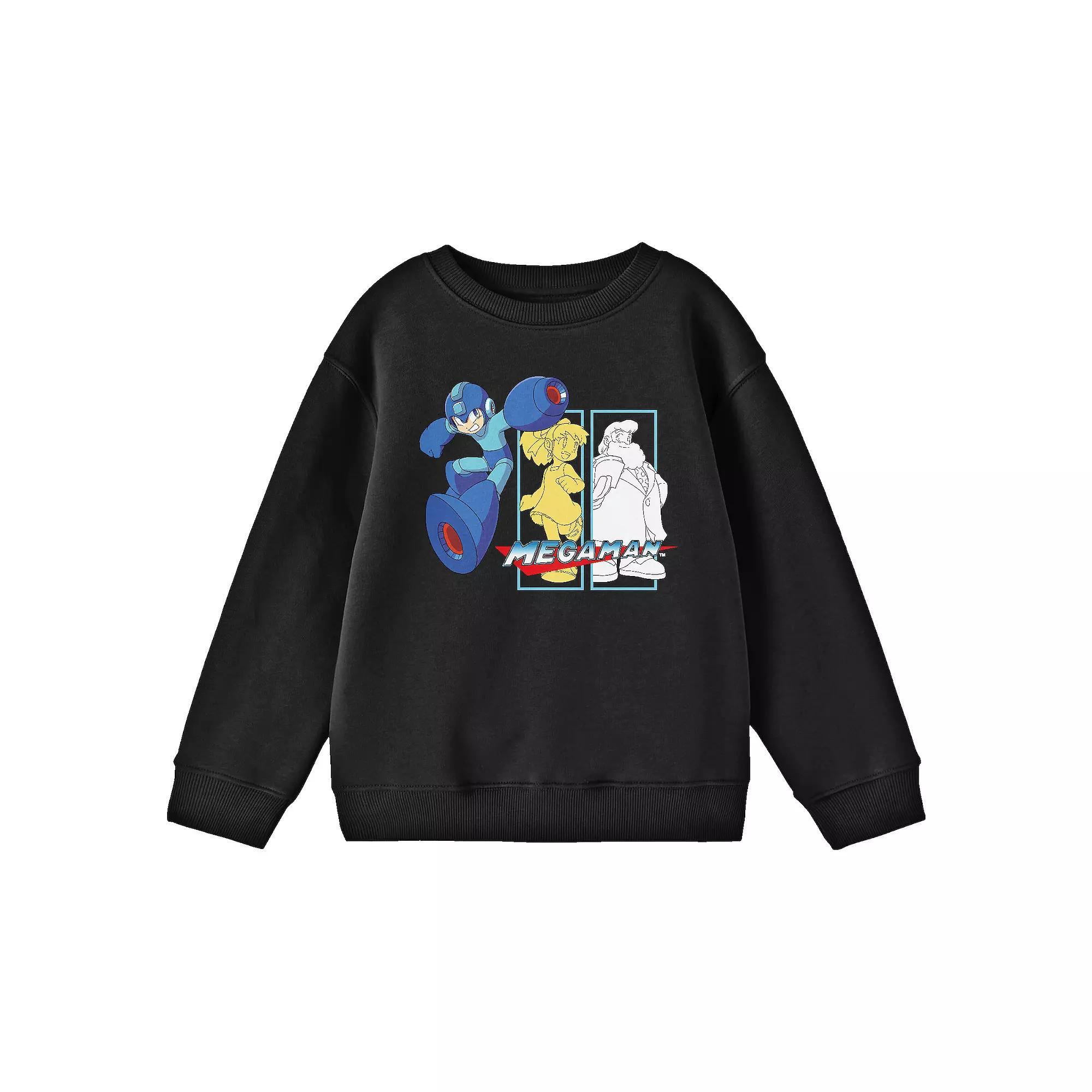 Boys 8-20 Mega Man Dr. Wily Dr. Light Long Sleeve Graphic Tee, Boy's, Size: Small, Gray Product Image
