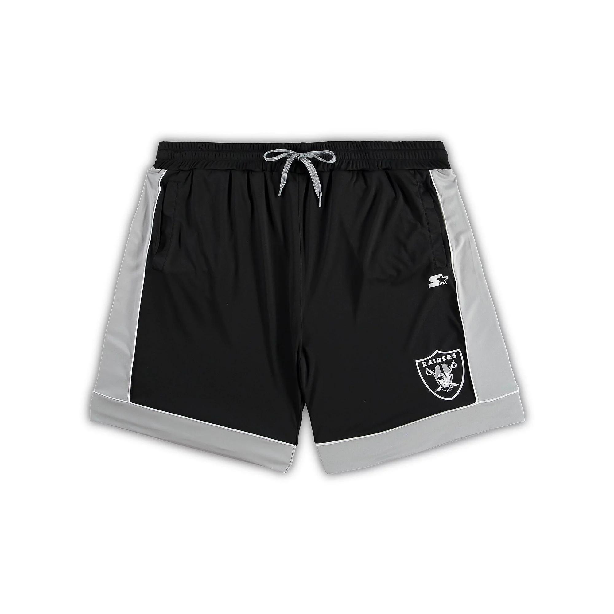 Men's Starter Black/Silver Las Vegas Raiders Fan Favorite Fashion Shorts, Size: 2XL, Lvr Black Product Image