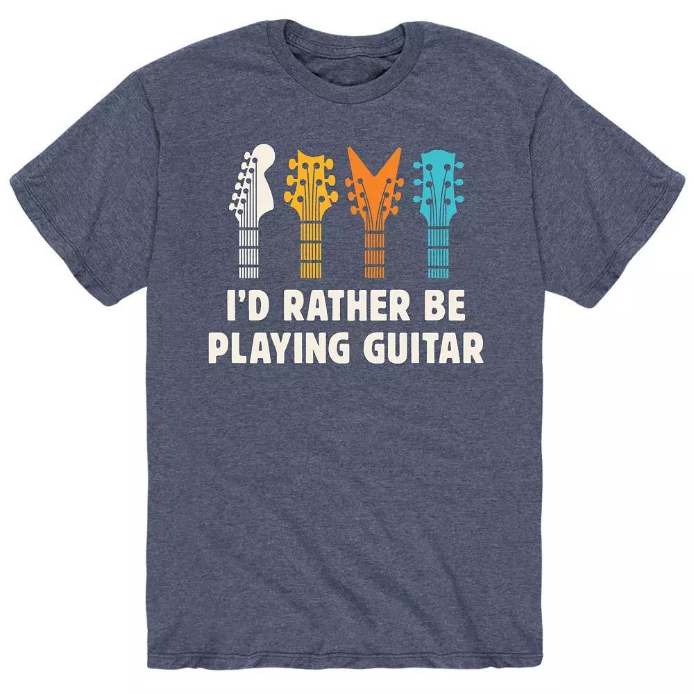 Mens Id Rather Be Playing Guitar Tee Product Image
