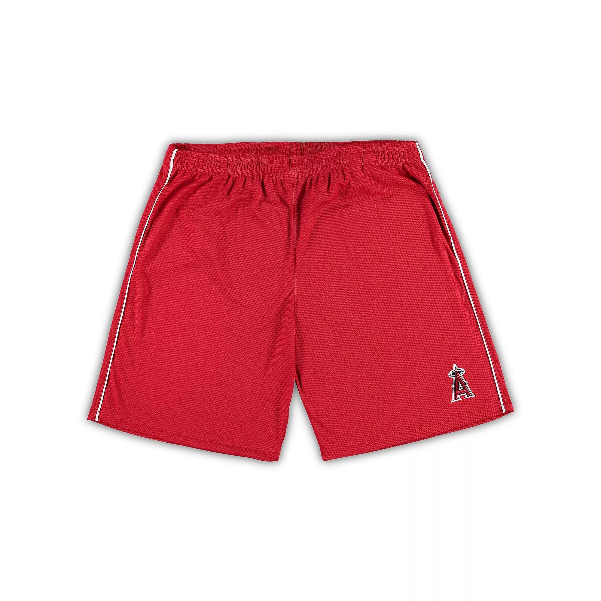Men's Red Los Angeles Angels Big & Tall Mesh Shorts, Size: 3XLT Product Image