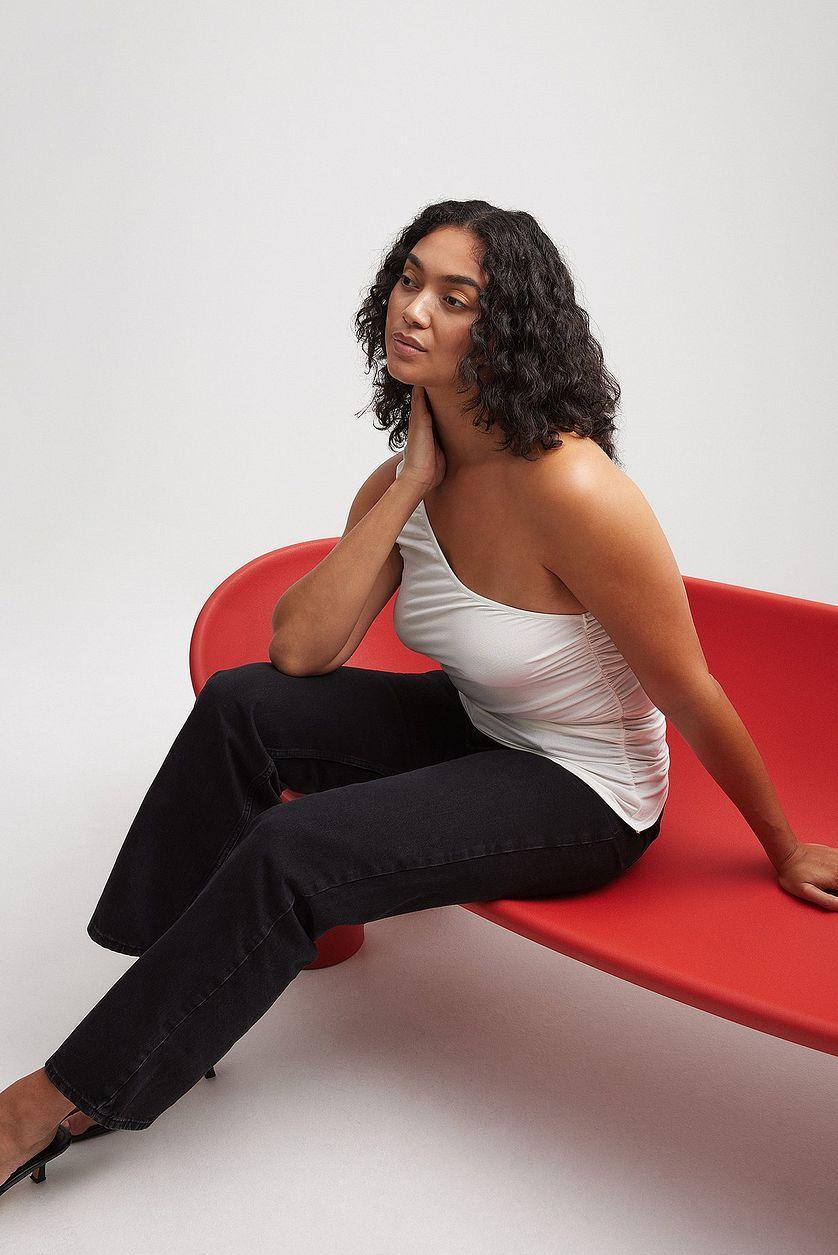 Asymmetric Side Jersey Top Product Image