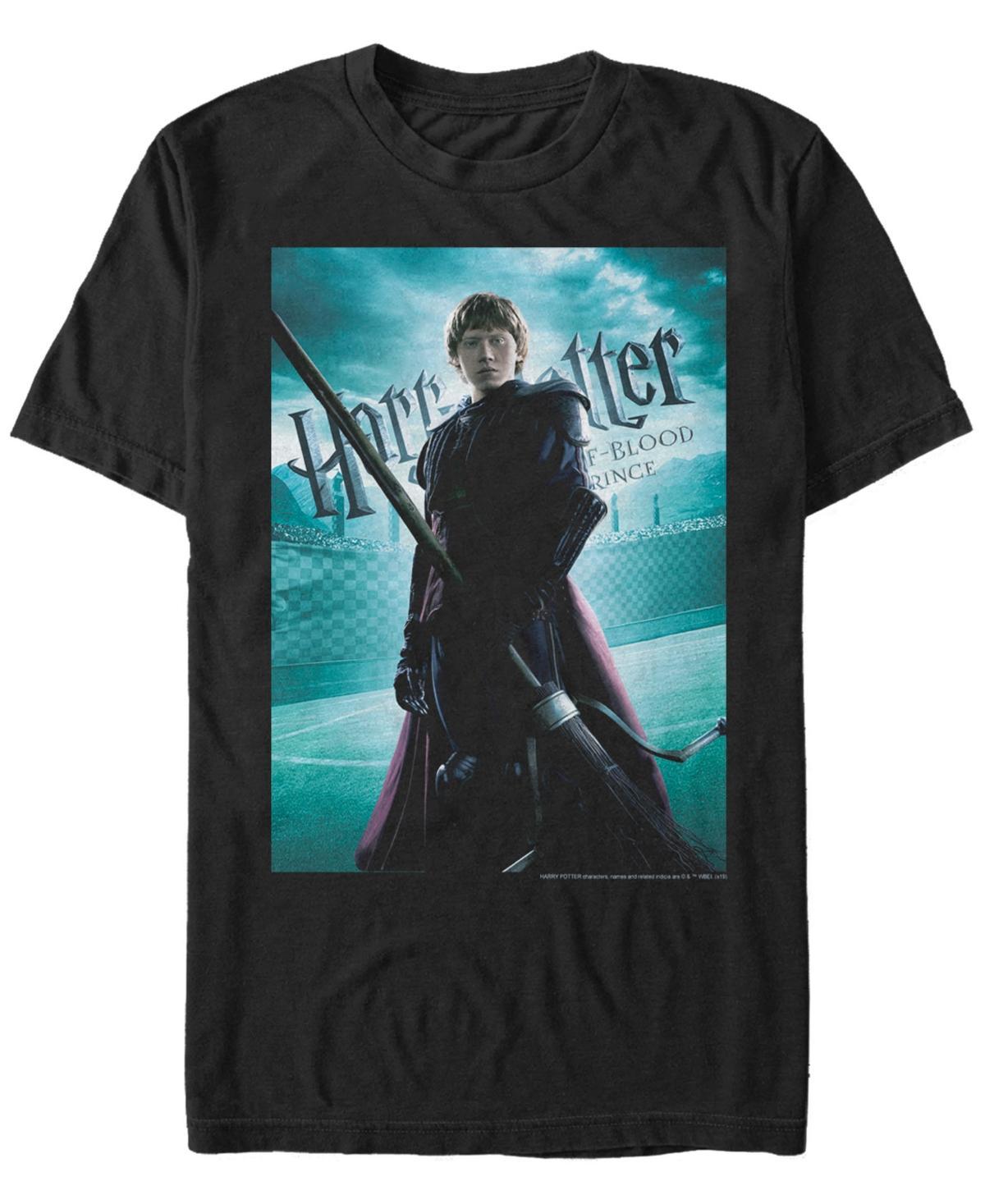 Men's Harry Potter Half-Blood Prince Ron Weasley Poster Graphic Tee, Size: Medium, Black Product Image