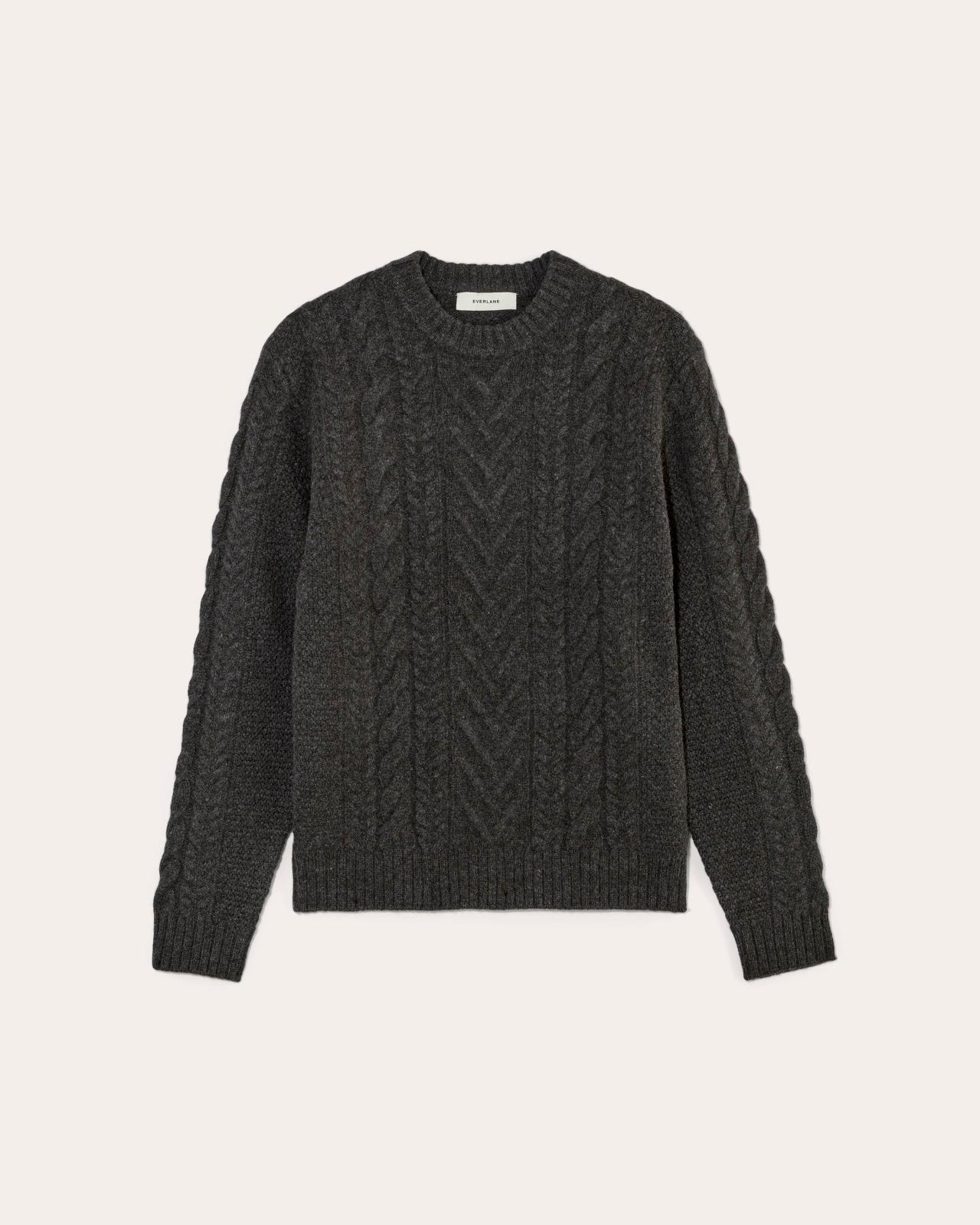 The Felted Merino Cable-Knit Crew Product Image