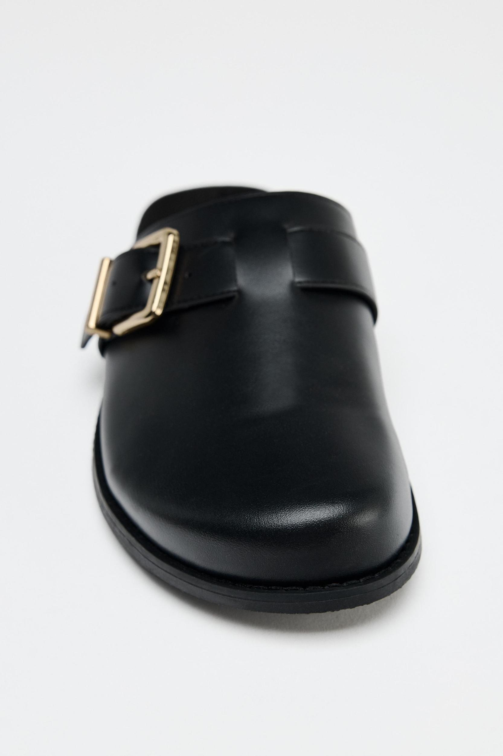 METALLIC BUCKLE CLOGS Product Image