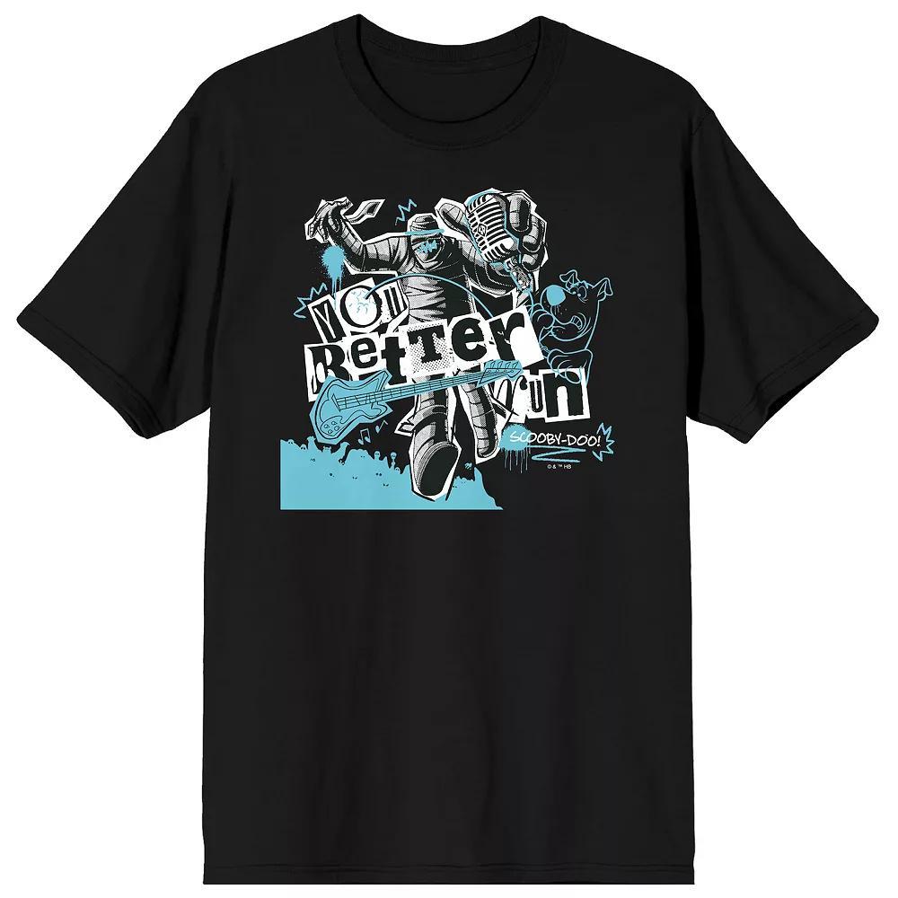 Men's Scooby Doo You Better Run Short Sleeve Graphic T-Shirt, Size: Small, Black Product Image