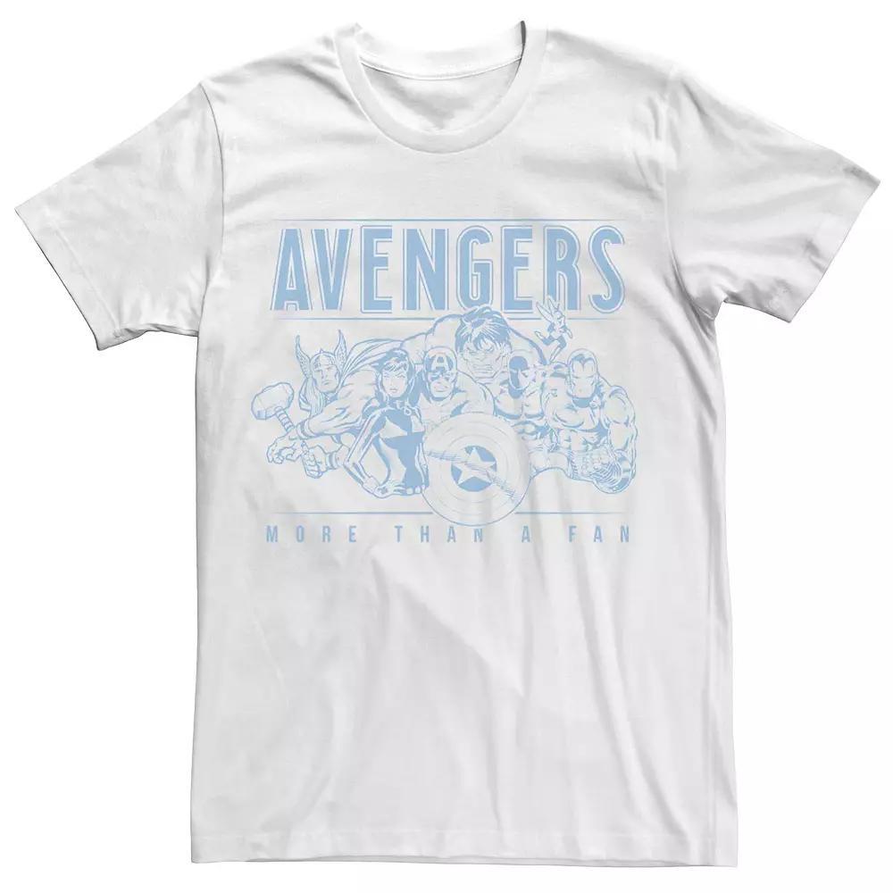 Men's Marvel's The Avengers More Than A Fan Retro Group Tee, Size: 3XL, White Product Image