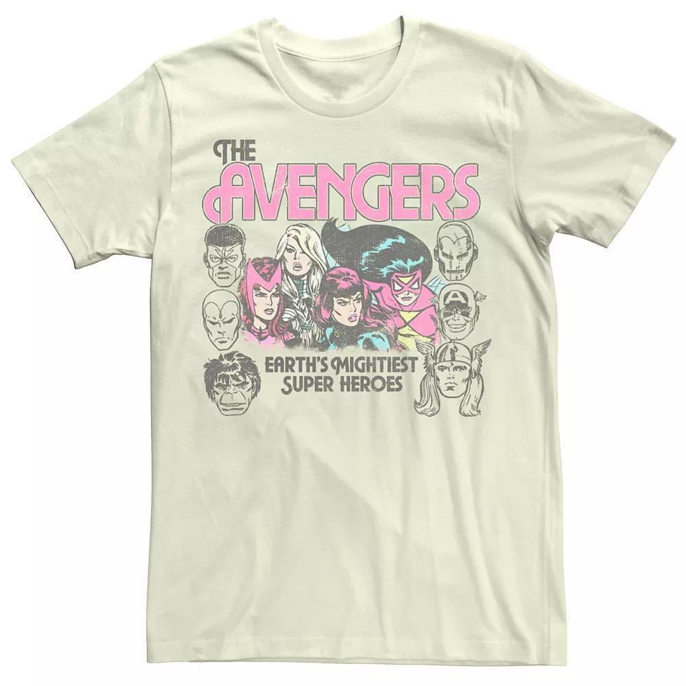 Men's Marvel Avengers Mightiest Superheroes Tee, Size: Medium, Natural Product Image