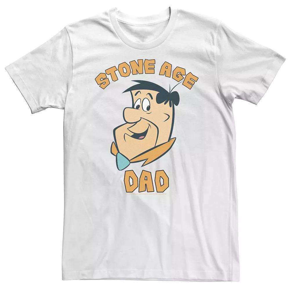 Big & Tall The Flintstones Fred Flintstone Stone Age Dad Tee, Men's, Size: 3XL Tall, White Product Image