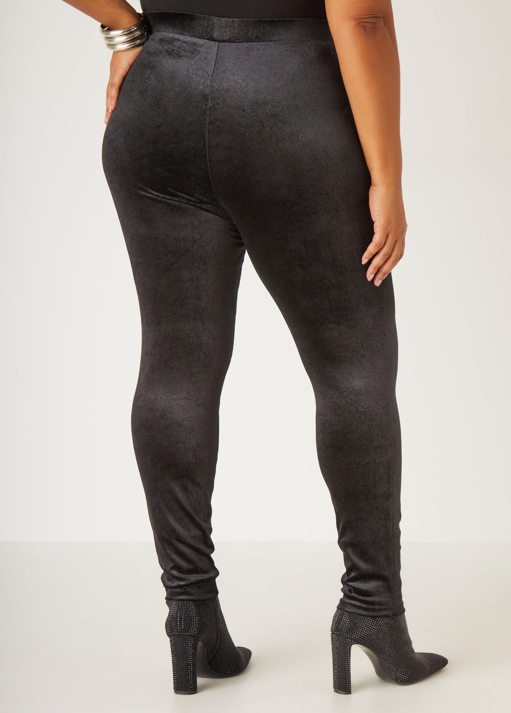 High Rise Velvet Leggings Product Image