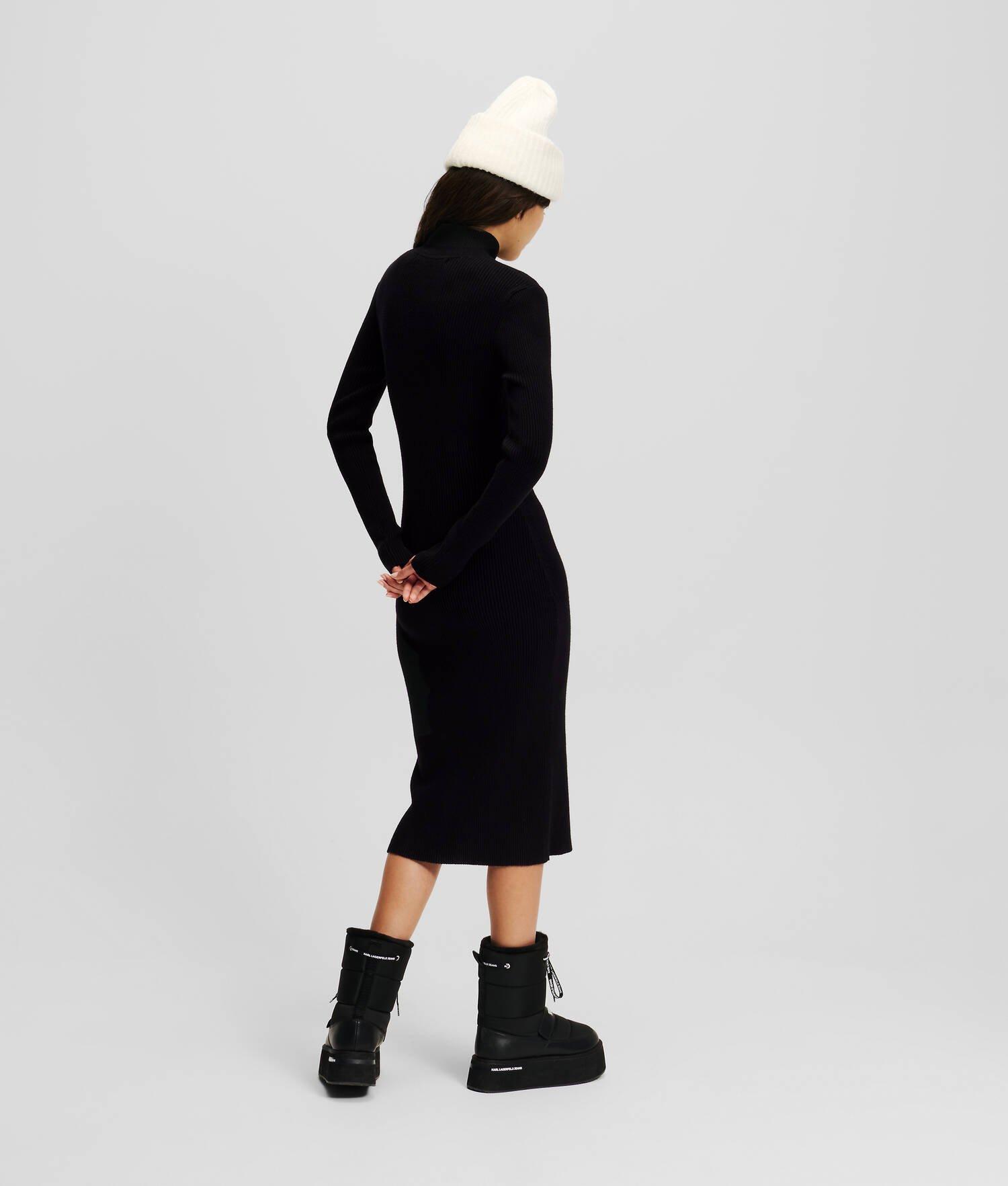 KLJ ZIP-FRONT KNIT DRESS Product Image