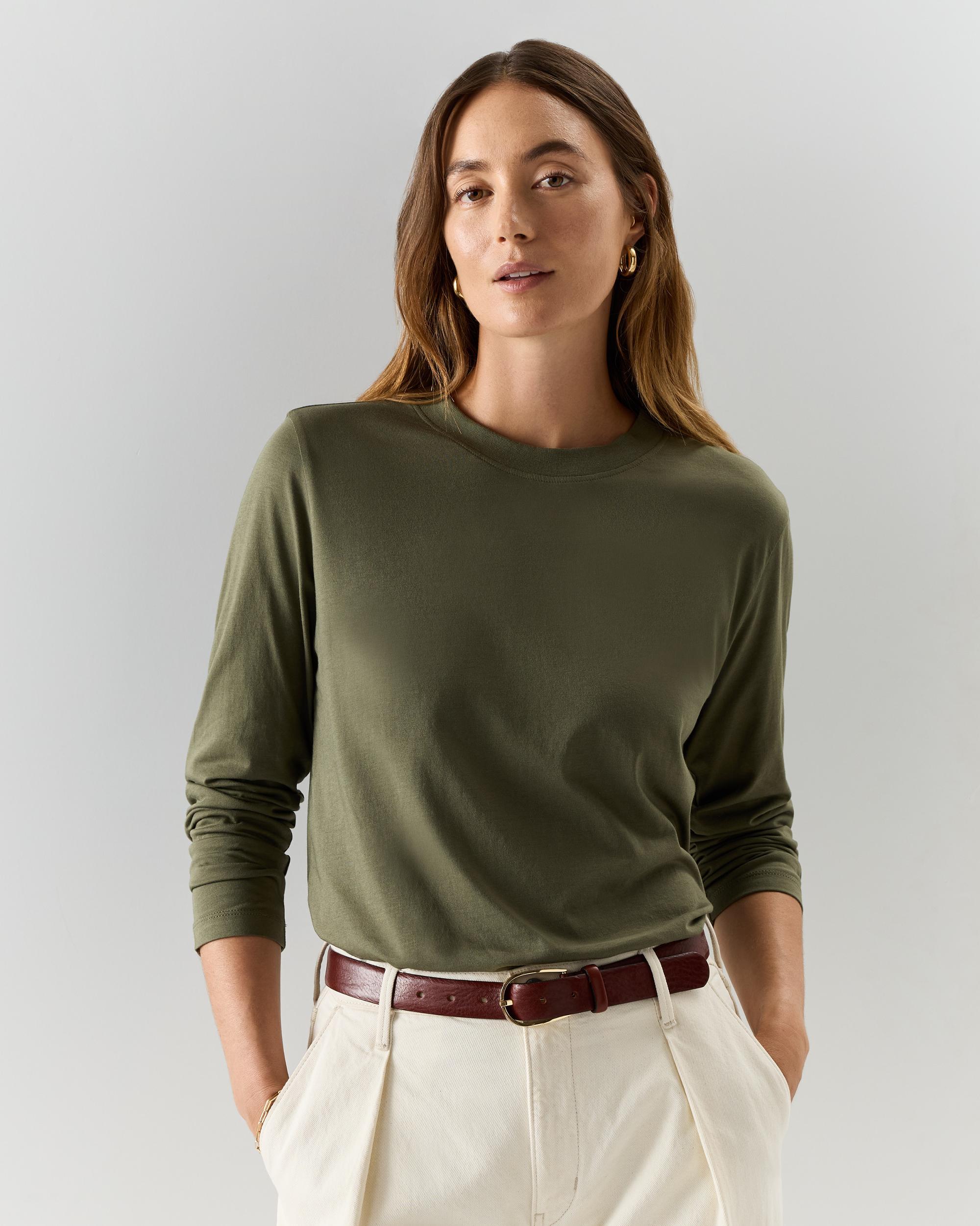 Quince | Women's Cotton Modal Relaxed Long Sleeve T-Shirt Cotton/Modal Product Image
