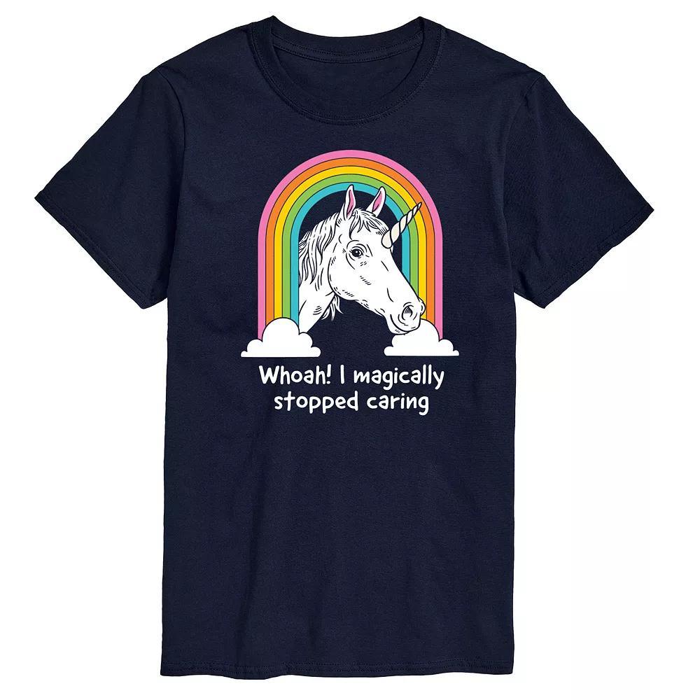 Mens Magically Stopped Caring Graphic Tee Blue Product Image