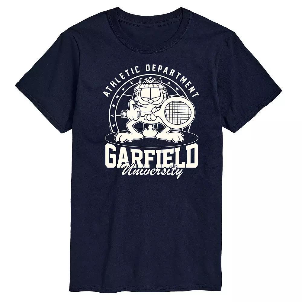 Men's Garfield Tennis Graphic Tee, Size: XS, Blue Product Image