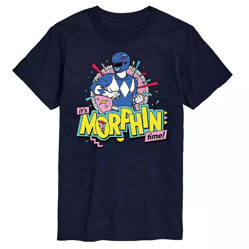 Mens Power Rangers Morphin Time Blue Graphic Tee Product Image