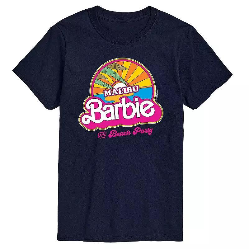 Big & Tall Barbie Malibu Barbie Graphic Tee, Mens Blue Product Image