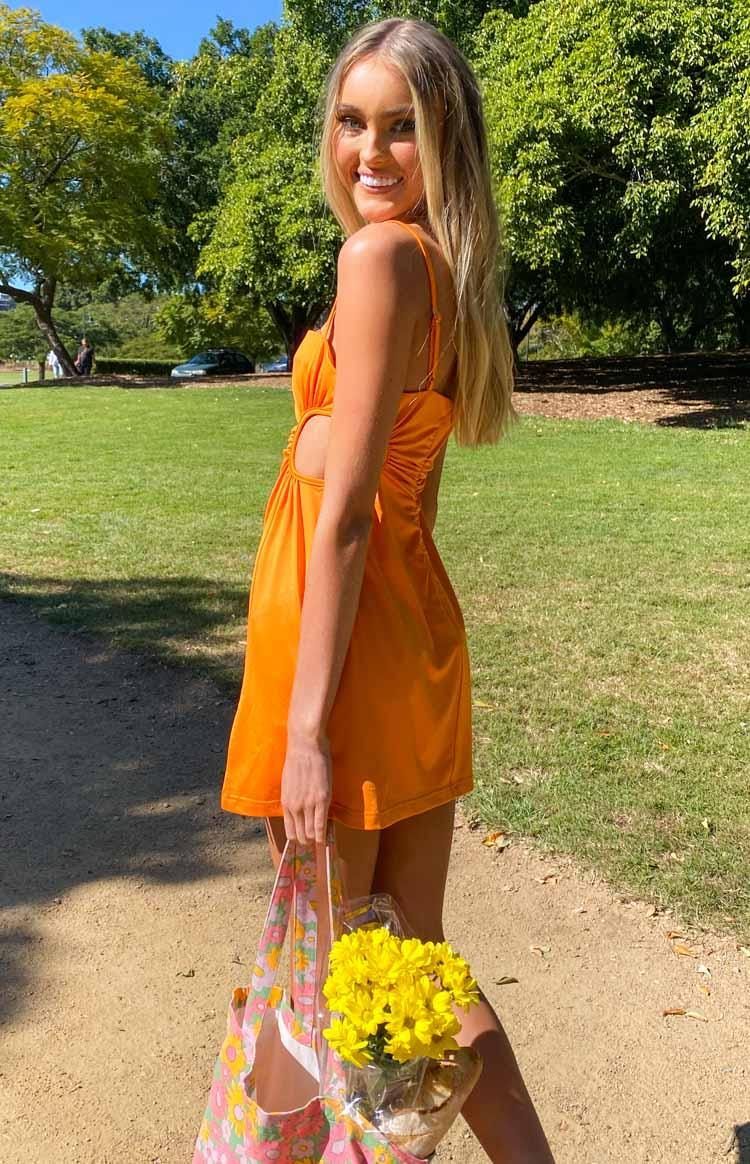Jenna Cut Out Mini Dress Orange Product Image