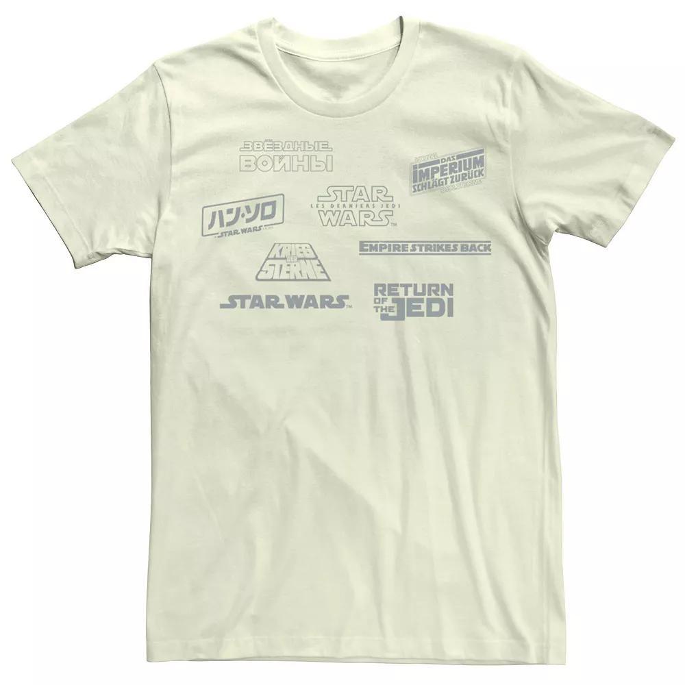 Men's Star Wars International Logos Tee, Size: 3XL, Natural Product Image