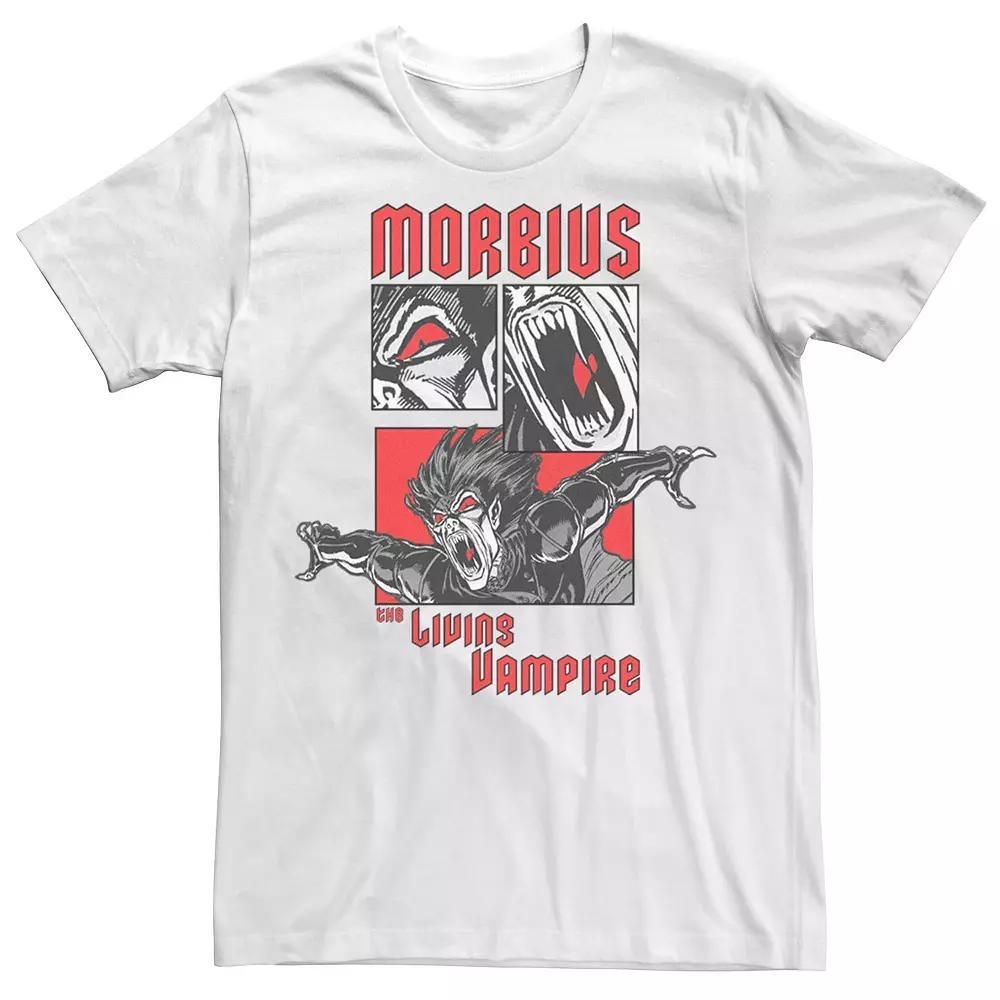 Men's Marvel Morbius The Living Vampire Panels Tee, Size: 3XL, White Product Image