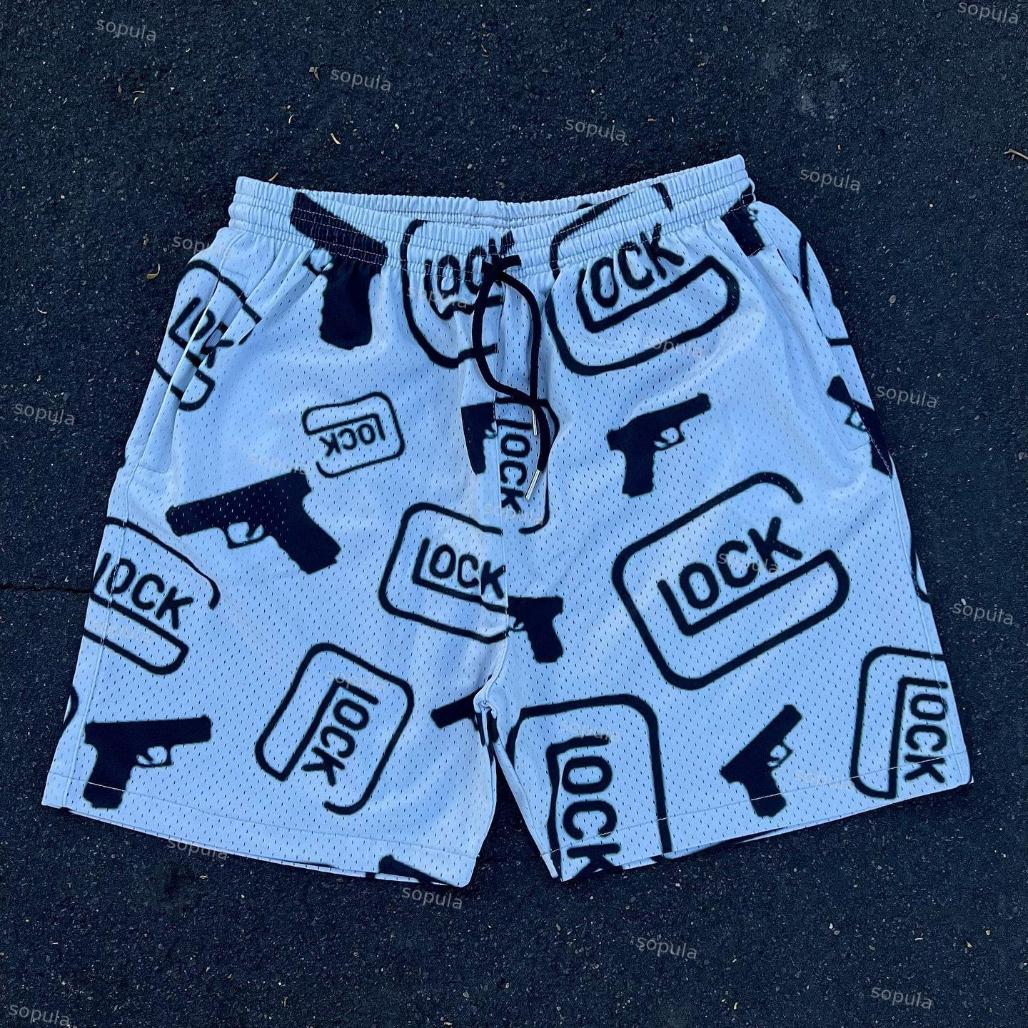 Sopula Glock Graphic Basketball Mesh Shorts Product Image