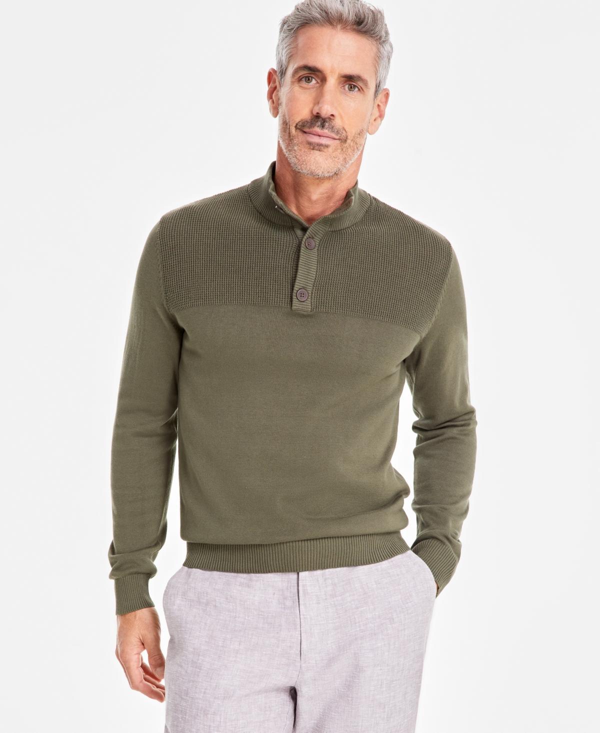 Club Room Mens Button Mock Neck Sweater, Created for Macys Product Image