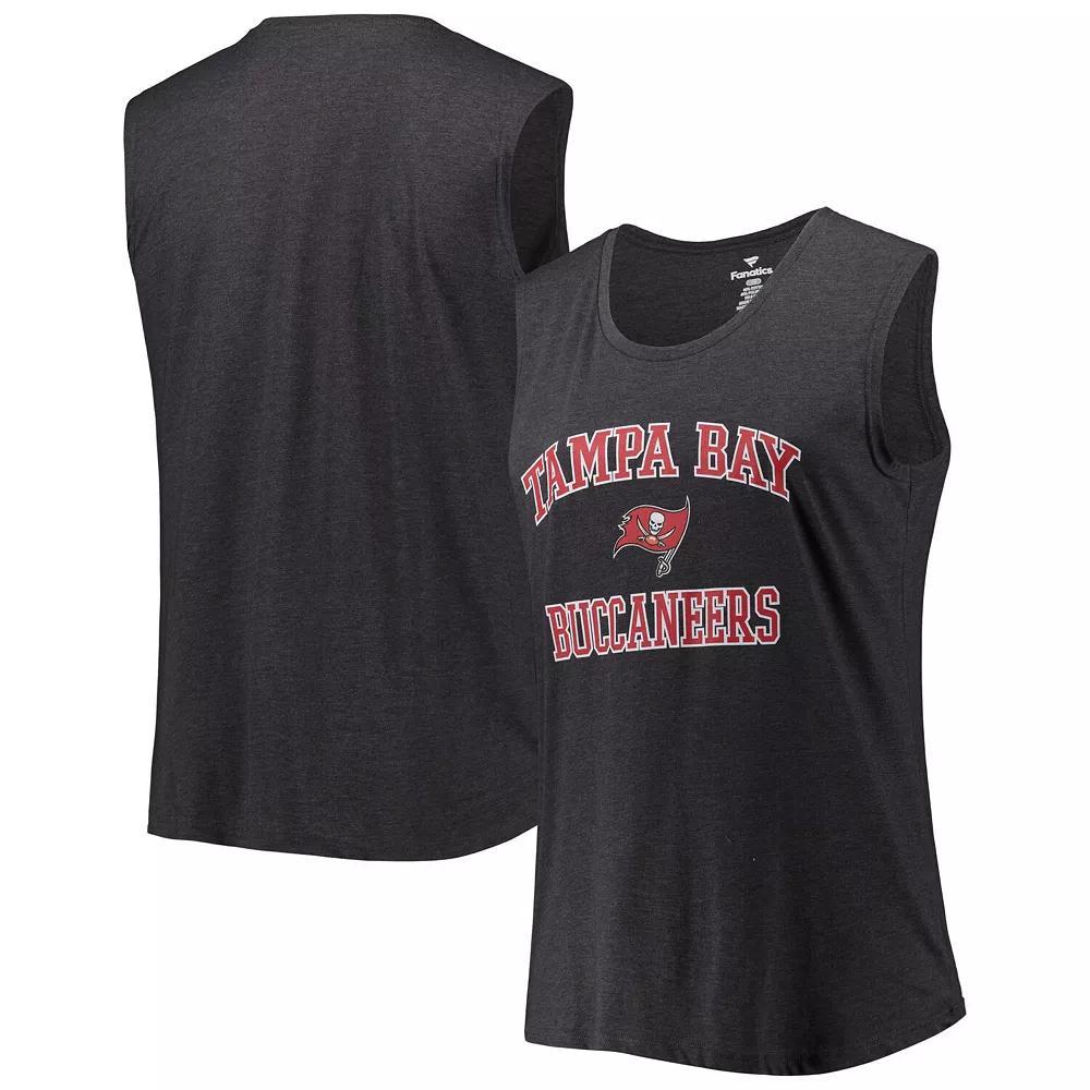 Womens Fanatics Branded Heather Charcoal Tampa Bay Buccaneers Plus Size Tank Top Product Image