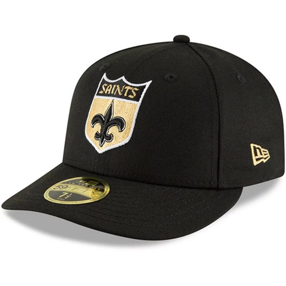 Men's New Era Black New Orleans Saints Omaha Throwback Low Profile 59FIFTY Fitted Hat, Size: 7 1/8 Product Image