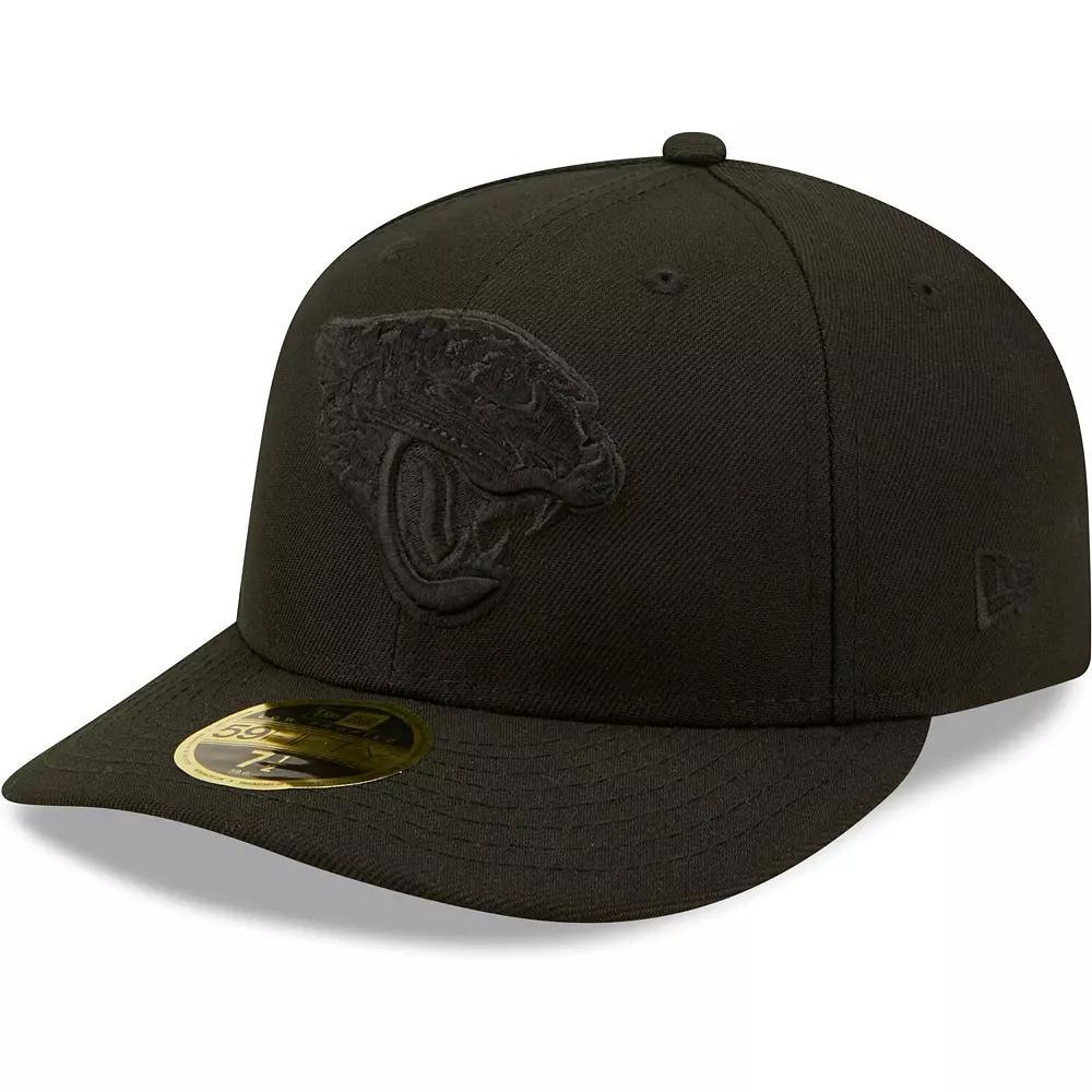 Men's New Era Black Jacksonville Jaguars Black on Black Low Profile 59FIFTY II Fitted Hat, Size: 6 7/8 Product Image