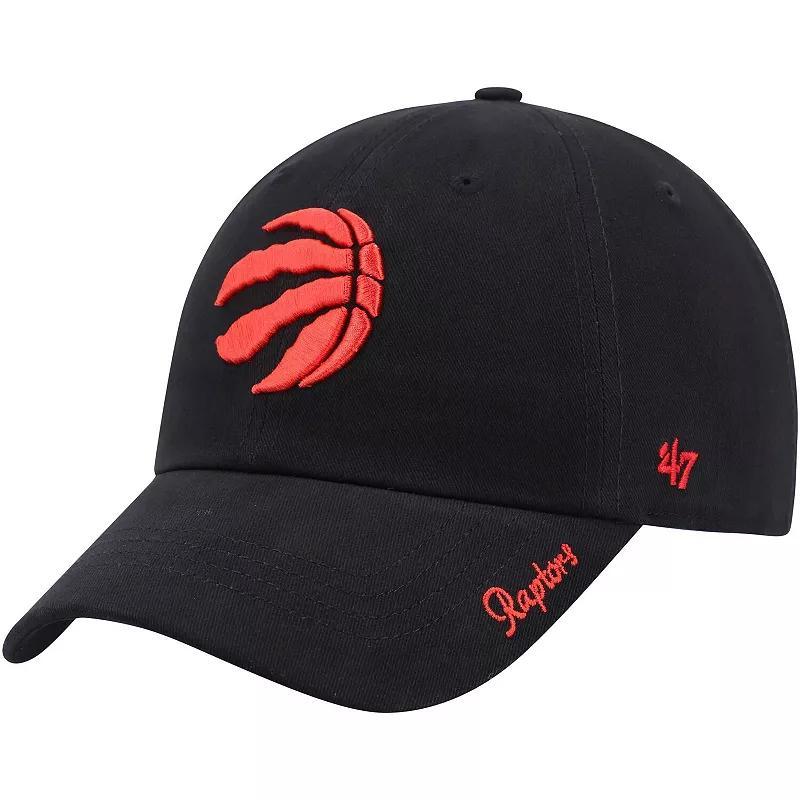Women's '47 Black Toronto Raptors Miata Clean Up Logo Adjustable Hat, Rpt Black Product Image