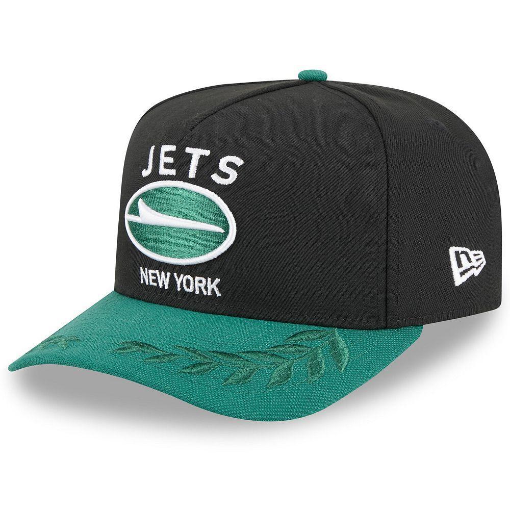 Men's New Era  Black/Green New York Jets 2025 NFL Draft A-Frame 9FIFTY Snapback Hat Product Image