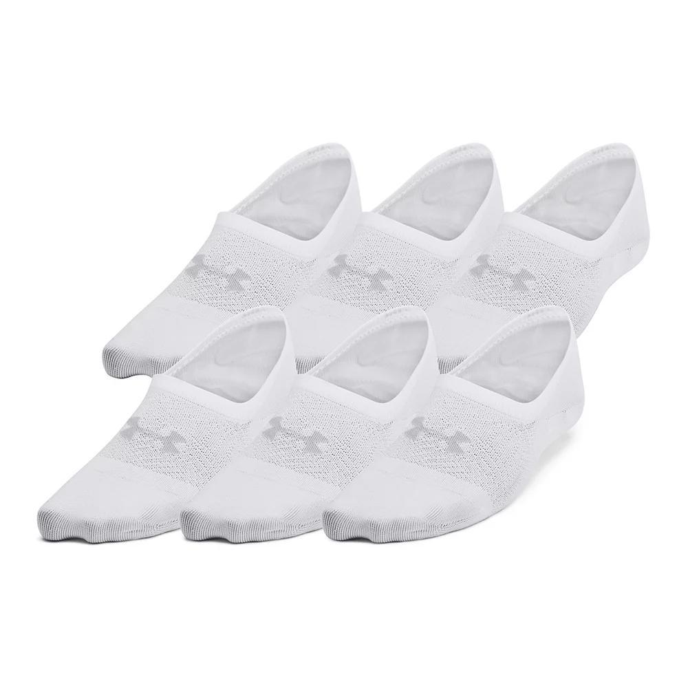 Women's Under Armour 6-Pack Breathe Lite Socks, Size: Medium, Gray Gray Castlerock Product Image
