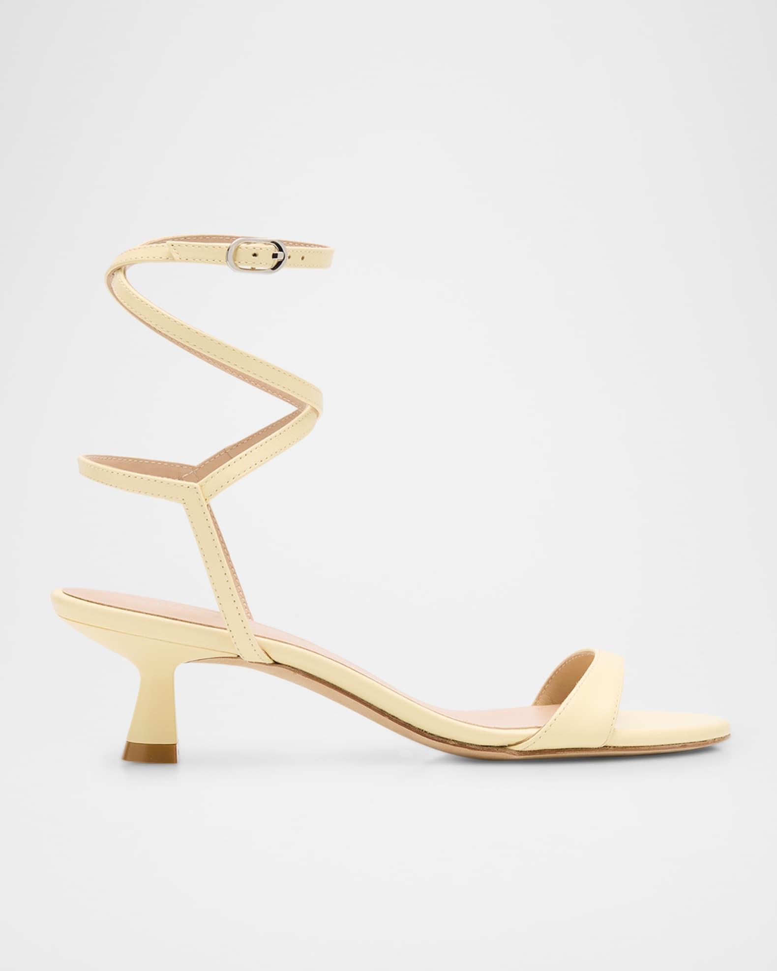 Nudist Leather Ankle-Wrap Sandals Product Image