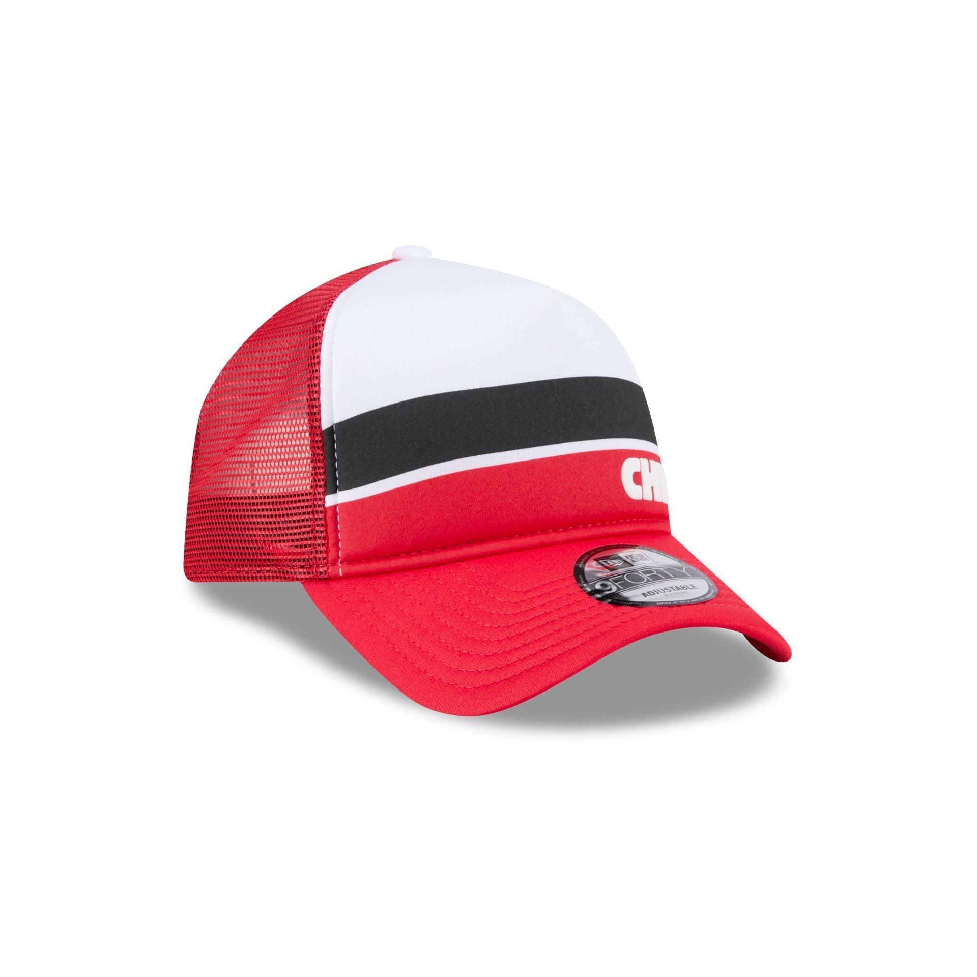 Kansas City Chiefs Color Block 9FORTY A-Frame Trucker Snapback Hat Male Product Image