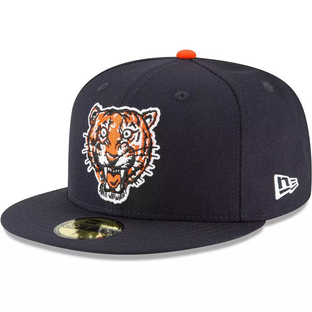 Men's New Era Navy Detroit Tigers Cooperstown Collection Wool 59FIFTY Fitted Hat, Size: 7 5/8, Blue Product Image