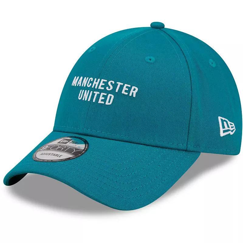 Men's New Era Turquoise Manchester United Seasonal 9FORTY Adjustable Hat, Man Turquoise A Product Image