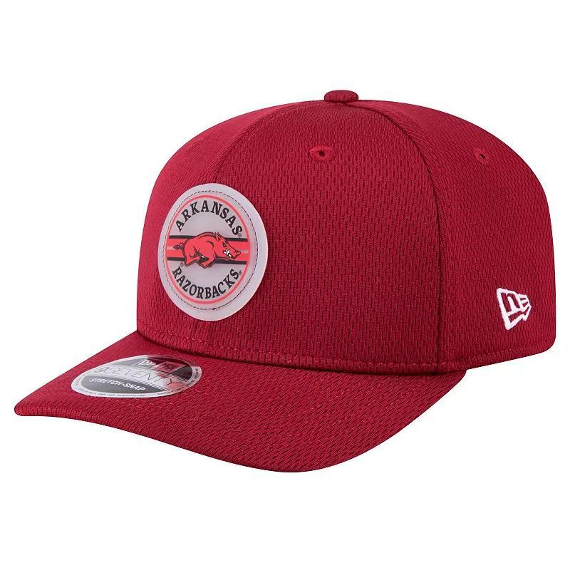 Mens New Era Cardinal Arkansas Razorbacks Patched 9SEVENTY Stretch-Snap Adjustable Hat Product Image