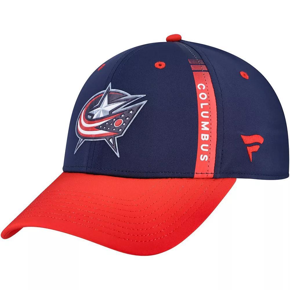 Men's Fanatics  Navy Columbus Blue Jackets Authentic Pro Fitted Hat, Size: Medium/Large Product Image